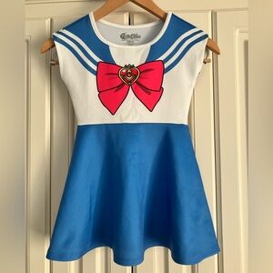 Sailor Moon Dress Costume with Pink Bow XS 4/5